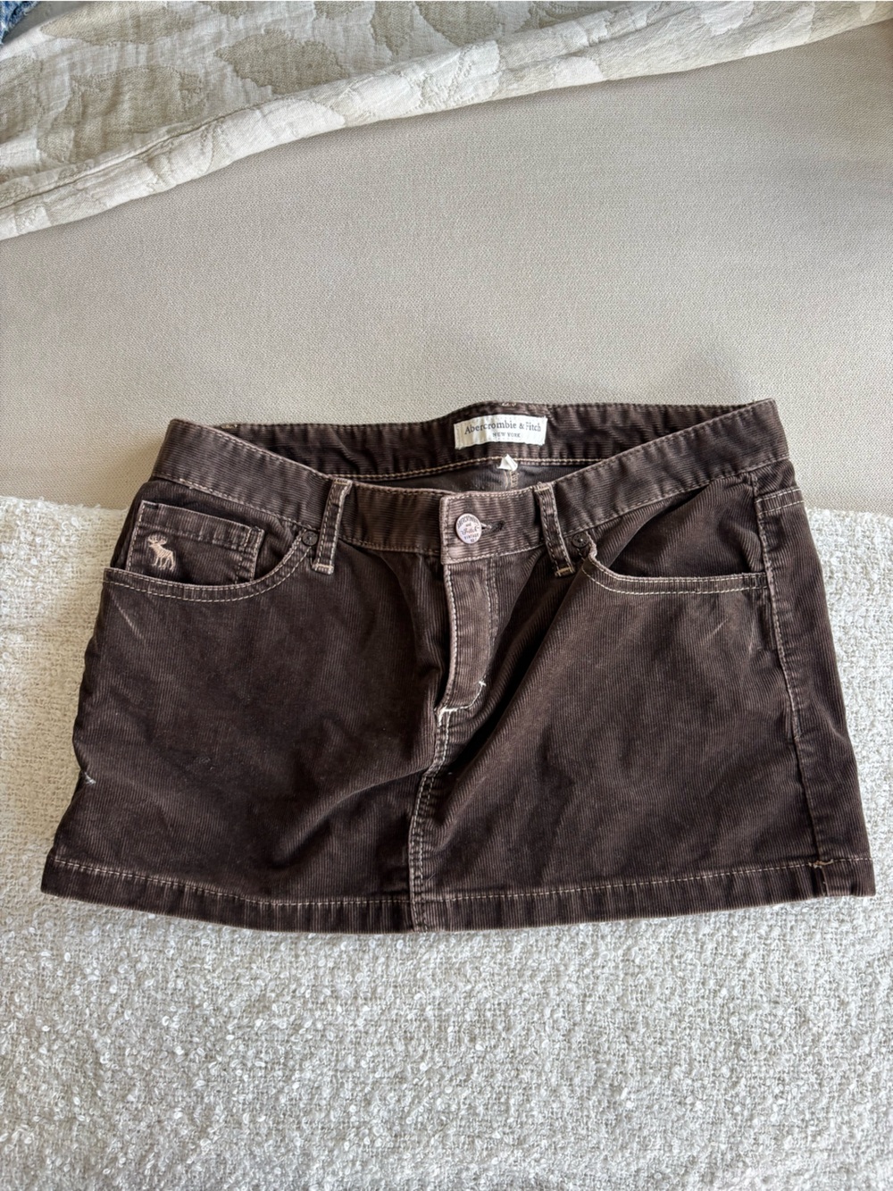 Abercrombie & Fitch Dark Brown Corduroy mini skirt